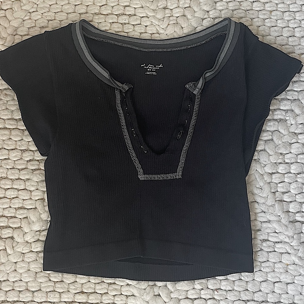 Urban Outfitters Go For Gold Top in Black